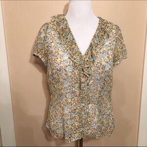 NWOT Loft floral blouse